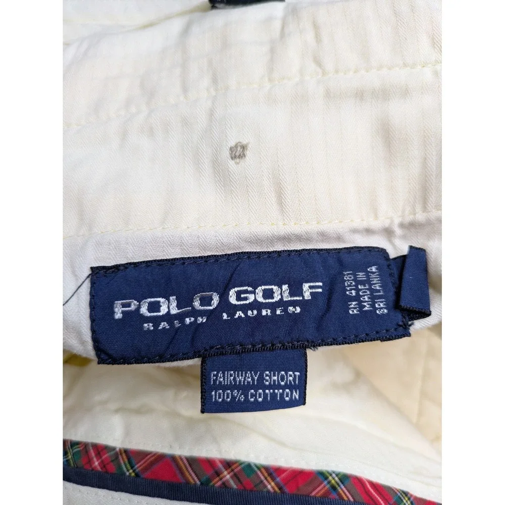Vintage Polo Golf Ralph‎ Lauren Fairway Shorts Men 36 Yellow Chino Pleated Front